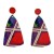  Bohemia long earrings occidental style exaggerating color Stripe Earringearrings
