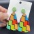  Bohemia long earrings occidental style exaggerating color Stripe Earringearrings