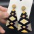  Bohemia long earrings occidental style exaggerating color Stripe Earringearrings