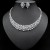 occidental styleins luxurious temperament brief shine high-end zircon bride necklace earrings set