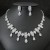 occidental style fashion luxurious drop zircon mosaic lady bride set set