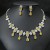 occidental style fashion luxurious drop zircon mosaic lady bride set set