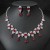 occidental style fashion luxurious drop zircon mosaic lady bride set set