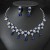 occidental style fashion luxurious drop zircon mosaic lady bride set set