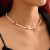  occidental style pendant necklace set Pearl beads trend collocation woman necklace