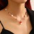  occidental style pendant necklace set Pearl beads trend collocation woman necklace