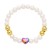 occidental style Pearl love bracelet samll high star Peach heartbra