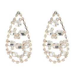 earrings fully-jewelled drop earrings occidental style Earring woman fashion f..