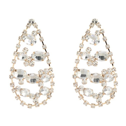 earrings fully-jewelled drop earrings occidental style Earring woman fashion fully-jewelled banquet