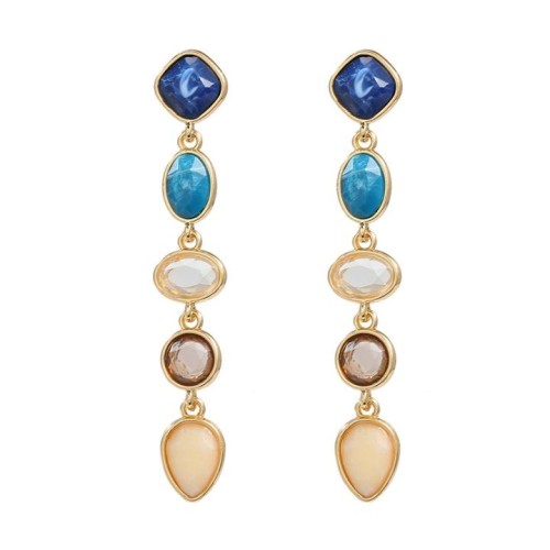 Autumn and Winter long style earrings occidental style Earring woman multilayer geometry Alloy earring Bohemia