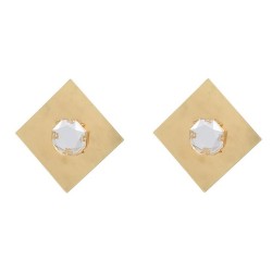 Autumn and Winter square Alloy earrings occidental style Earring woman more re..