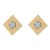 Autumn and Winter square Alloy earrings occidental style Earring woman more resin surface Metal ear studearrings
