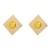 Autumn and Winter square Alloy earrings occidental style Earring woman more resin surface Metal ear studearrings