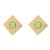 Autumn and Winter square Alloy earrings occidental style Earring woman more resin surface Metal ear studearrings