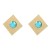 Autumn and Winter square Alloy earrings occidental style Earring woman more resin surface Metal ear studearrings