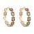 earrings super claw chain Rhinestone circle occidental style earrings woman multilayer square fully-jewelled ba