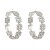 earrings super claw chain Rhinestone circle occidental style earrings woman multilayer square fully-jewelled ba