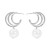 E Metal temperament hollow Pearl earrings  samll fashion Irregular geometry ear stud