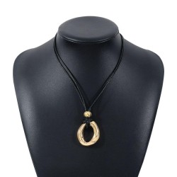 occidental style personality Irregular circle pendant necklace  temperament br..