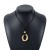 occidental style personality Irregular circle pendant necklace  temperament brief rope chain