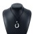 occidental style personality Irregular circle pendant necklace  temperament brief rope chain