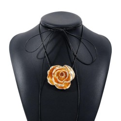 occidental style three-dimensional Alloy flowers necklace  retro elegant belt ..
