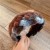 Autumn and Winter gradual change color velvet Headband color high-end width Headband belt woman