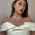 occidental style  fully-jewelled clavicle necklace woman  samll all-Purpose chain