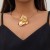 occidental style  exaggerating three-dimensional Metal flowers Collar  personalityflower necklace woman