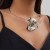 occidental style  exaggerating three-dimensional Metal flowers Collar  personalityflower necklace woman