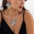 occidental style exaggerating wind big flower necklace woman  samllins Metal textured hollow flowers
