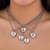 occidental style  brief small fresh samll dog heart-shaped pendant necklace set  all-Purpose animal