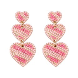 occidental style retro exaggerating love embed Rhinestone Pearl pendant fashio..