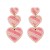 occidental style retro exaggerating love embed Rhinestone Pearl pendant fashion head lady creative earrings