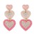occidental style retro exaggerating love embed Rhinestone Pearl pendant fashion head lady creative earrings