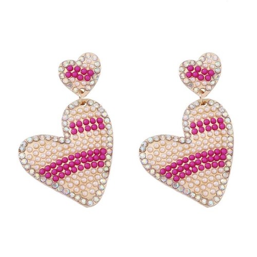 occidental style fashion romantic temperament lady love pendant imitate Pearl personality pendant earrings