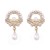 occidental style geometry embed Rhinestone geometry fashion pendant Pearl personality creative lady Earring