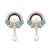 occidental style geometry embed Rhinestone geometry fashion pendant Pearl personality creative lady Earring