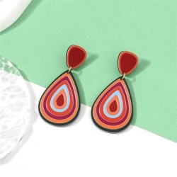  geometry drop color temperament all-Purpose earrings ear stud woman