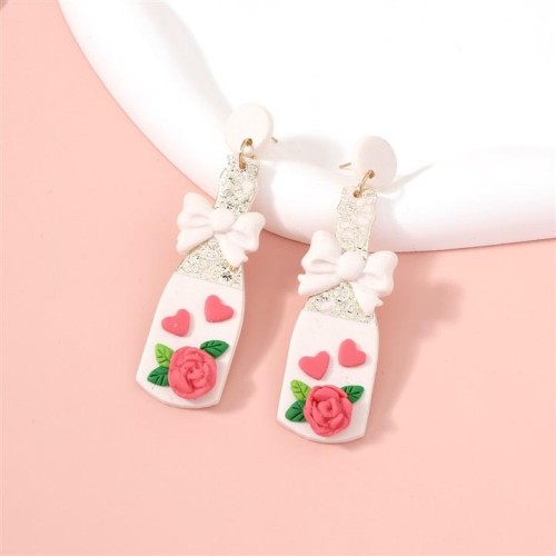  flowers lovely all-Purpose temperament ear stud earrings Earring woman