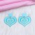  heart-shaped earrings ear stud sweet print Acrylic samll earring Earring lady
