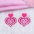  heart-shaped earrings ear stud sweet print Acrylic samll earring Earring lady