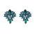 earrings occidental style retro palace wind colorful diamond flowers earrings woman temperament fashion high