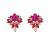 earrings occidental style retro palace wind colorful diamond flowers earrings woman temperament fashion high