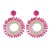 retro Bohemia geometry Round earrings temperament all-Purpose weave sun flower woman