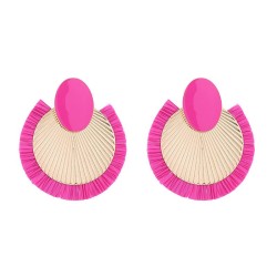 occidental style Bohemia wind earrings personality exaggerating sector samll h..