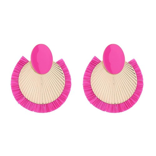 occidental style Bohemia wind earrings personality exaggerating sector samll high ear stud