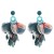  handmade Cloth flowers earrings woman  occidental style fashion exaggerating long style earring E
