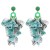  handmade Cloth flowers earrings woman  occidental style fashion exaggerating long style earring E