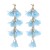  crystal flowers earrings  occidental style wind handmade Cloth long style tassel lady Earring